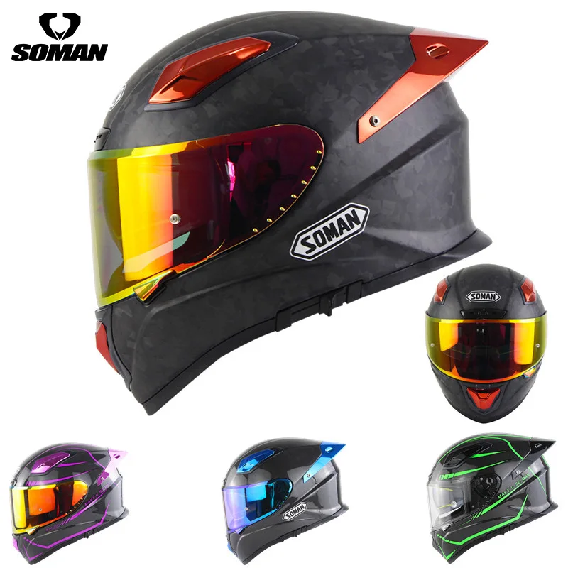 Carbon-Fiber-Casco-De-Moto-for-Women-Safety-High-Quality-Colorful-Visor-with-Inner-Anti-UV.webp Carbon Fiber Casco De Moto for Women Safety High Quality Colorful Visor with Inner Anti-UV Lens Full Face Outside Racing - Image 1