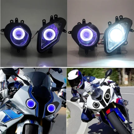 Motorcycle Accessory Headlamp Custom HID Projector LED Headlight Assembly For BMW S1000RR 2009-14 Faros Led Para Moto Head Light